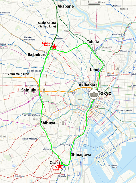 Yamanote Line Map