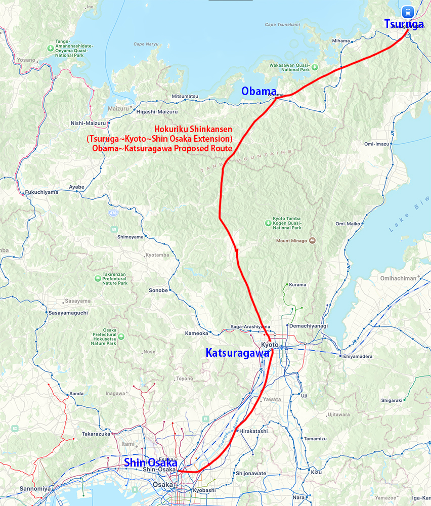 Hokuriku Shinkansen Extension Obama~Katsuragawa-Route