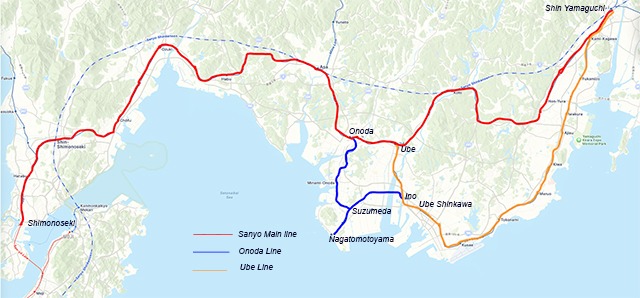 Yamaguchi Sanyo region Map